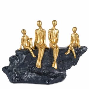 Escultura família de 4 pessoas 17cm