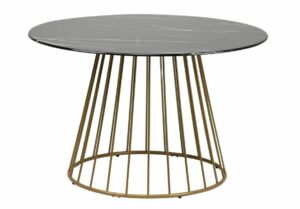 Mesa de refeição metal e vidro