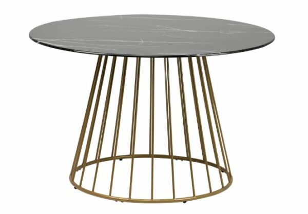 Mesa de refeição metal e vidro
