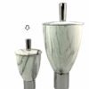 Pote menor Marmore branco/silver 15x27,5cm - Image 2