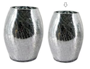 Jarra de vidro silver craclé menor