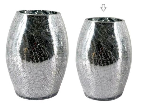 Jarra de vidro silver craclé menor