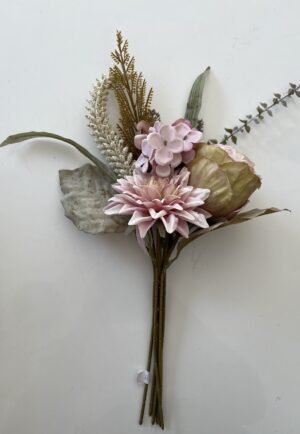 Bouquet flores rosa 40x16 cm