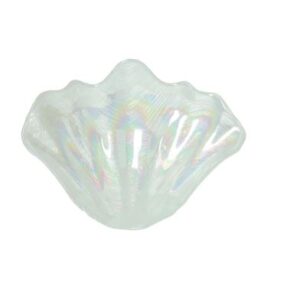 Taça vidro concha madreperola 28 cm
