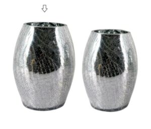 Jarra de vidro silver/craclé maior