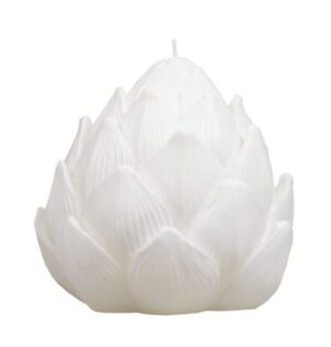 Vela Alcachofra pq.Ø 12x13 cm branco