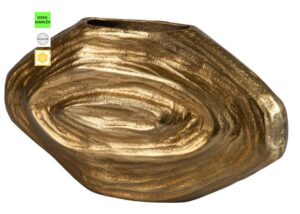 Jarra/ centro  em aluminio dourado